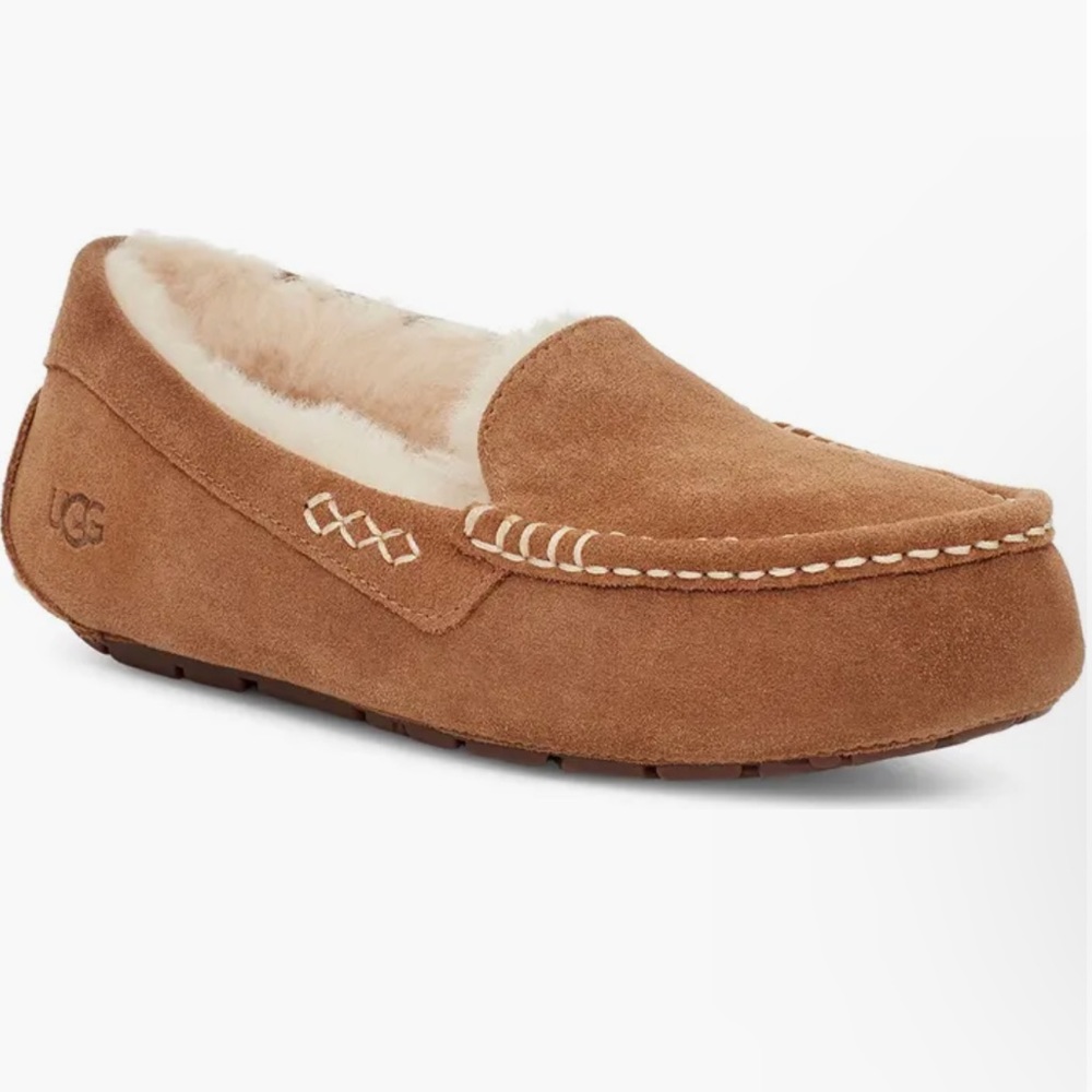 Ugg | Ansley Water Resistant Slipper in Chestnut Suede